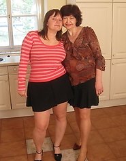 Chubby girl gets licked by a mature lesbian